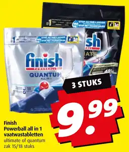 Boni Finish Powerball all in 1 vaatwastabletten aanbieding