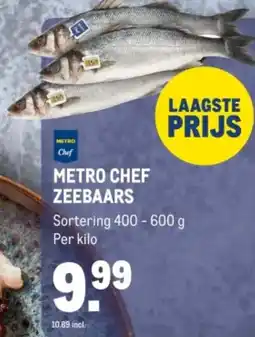 Makro Metro chef zeebaars aanbieding