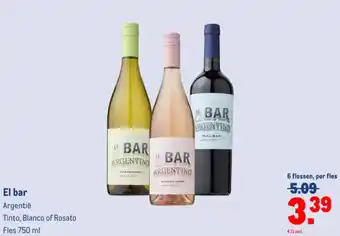 Makro El bar aanbieding