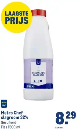 Makro Metro Chef slagroom 32% aanbieding