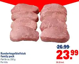 Makro Runderkogelbiefstuk family pack aanbieding