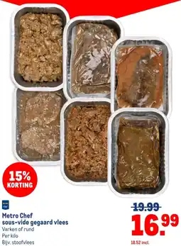 Makro Metro Chef sous-vide gegaard vlees aanbieding