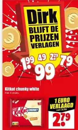 Dirk Kitkat chunky white aanbieding