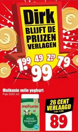 Dirk Melkunie volle yoghurt aanbieding