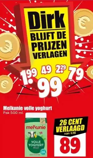 Dirk Melkunie volle yoghurt aanbieding