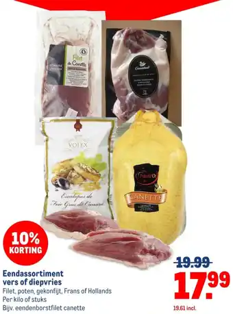 Makro Eendassortiment vers of diepvries aanbieding