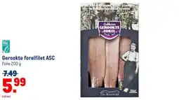Makro Gerookte forelfilet ASC aanbieding