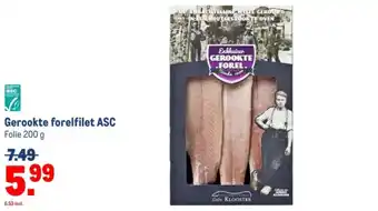 Makro Gerookte forelfilet ASC aanbieding