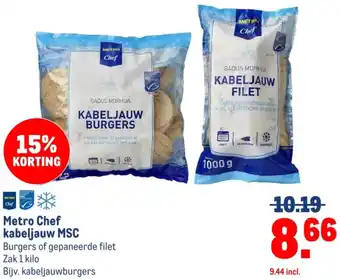 Makro Metro Chef kabeljauw MSC aanbieding