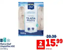 Makro Metro Chef tilapiafilet ASC aanbieding