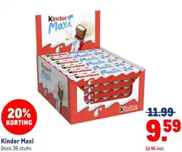 Makro Kinder Maxi aanbieding