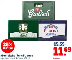Makro Alle Grolsch of Peroni kratten aanbieding