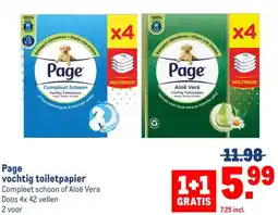 Makro Page vochtig toiletpapier aanbieding