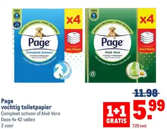 Makro Page vochtig toiletpapier aanbieding