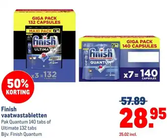 Makro Finish vaatwastabletten aanbieding