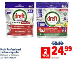 Makro Dreft Professional vaatwascapsules aanbieding
