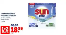 Makro Sun Professional vaatwastabletten aanbieding