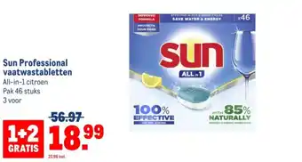 Makro Sun Professional vaatwastabletten aanbieding