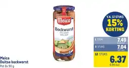 Makro Meica Duitse bockworst aanbieding