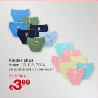 Kik Kinder slips aanbieding
