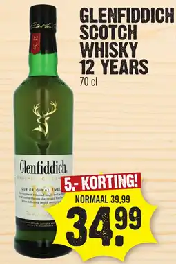 Super Dirck 3 Glenfiddich Scotch Whisky 12 years aanbieding