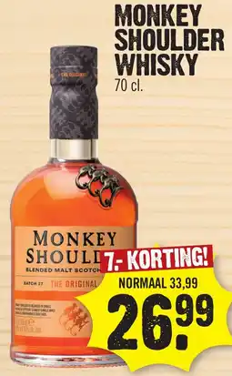 Super Dirck 3 Monkey Shoulder Whisky aanbieding