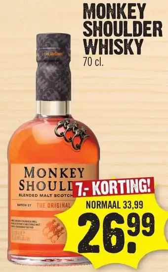 Super Dirck 3 Monkey Shoulder Whisky aanbieding