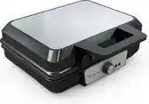 Bol.com Tesla WM200BX - Wafelijzer - 2 wafel(s) - 1000 Watt - Zwart / Zilver aanbieding