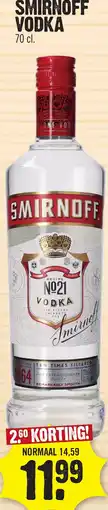 Super Dirck 3 Smirnoff Vodka aanbieding