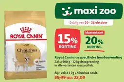 Maxi Zoo Royal Canin rasspecifieke hondenvoeding aanbieding
