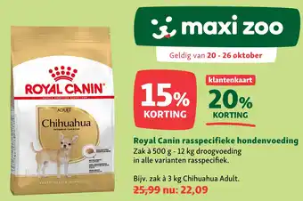 Maxi Zoo Royal Canin rasspecifieke hondenvoeding aanbieding