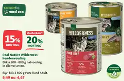 Maxi Zoo Real Nature Wilderness hondenvoeding aanbieding