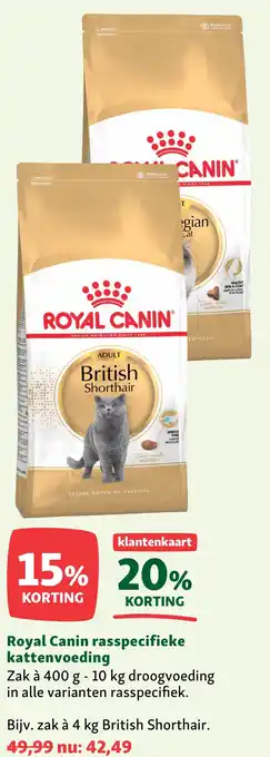Maxi Zoo Royal Canin rasspecifieke kattenvoeding aanbieding
