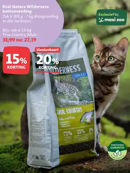 Maxi Zoo Real Nature Wilderness kattenvoeding aanbieding