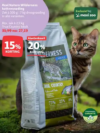Maxi Zoo Real Nature Wilderness kattenvoeding aanbieding