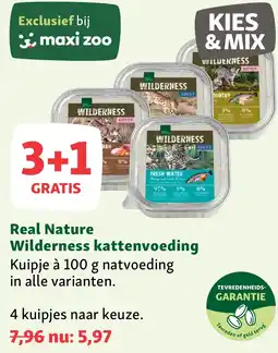 Maxi Zoo Real Nature Wilderness kattenvoeding aanbieding
