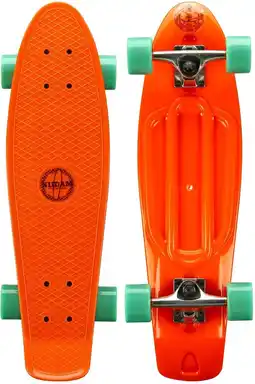 Bol.com Nijdam Kunststof Skateboard 28 - Flipgrip-board - Rood/Mintgroen aanbieding