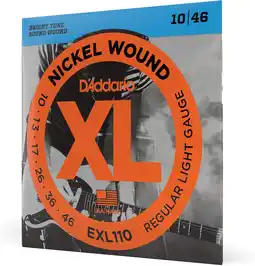 Amazon D'Addario EXL110 nikkelgewonden elektrische gitaarsnaren, Regular Light, 10-46 aanbieding