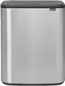 Amazon Brabantia Bo Touch Bin Prullenbak, Recycling, Matt Steel Fingerprint Proof, 2 binnenemmers (2 x 30L) aanbieding