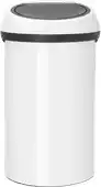 Amazon Brabantia Touch Bin Prullenbak, White, 60 Liter aanbieding