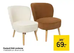 Xenos Fauteuil Didi corduroy aanbieding