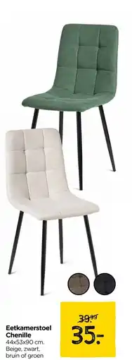 Xenos Eetkamerstoel Chenille aanbieding