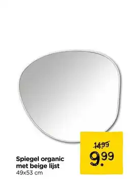 Xenos Spiegel organic met beige lijst aanbieding