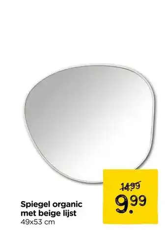 Xenos Spiegel organic met beige lijst aanbieding