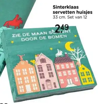 Xenos Sinterklaas servetten huisjes aanbieding