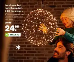 Welkoop Lumineo led hanglamp bol Ø 28 cm zwart aanbieding