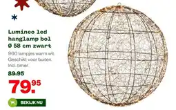 Welkoop Lumineo led hanglamp bol Ø 58 cm zwart aanbieding