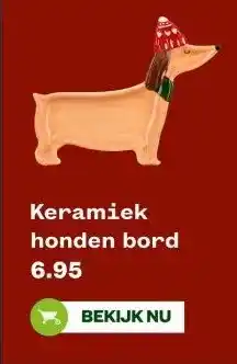 Welkoop Keramiek honden bord aanbieding