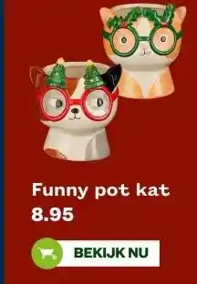 Welkoop Funny pot kat aanbieding