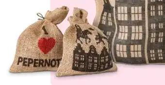 Xenos Jute zak i love pepernoten bruin aanbieding